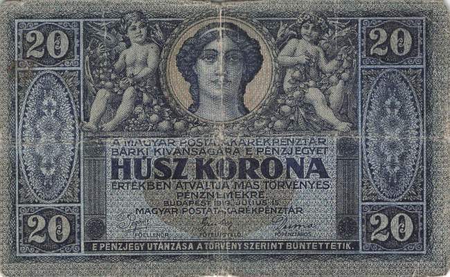 Ungarn p42 20 Korona 1919